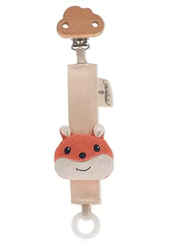 Produktbild: Sterntaler Baby Mädchen Schnullerkette Schnullerkette Enna - Schnullerkette Mädchen, Schnullerband, mit süßem Eichhörnchen Motiv - Recycelt