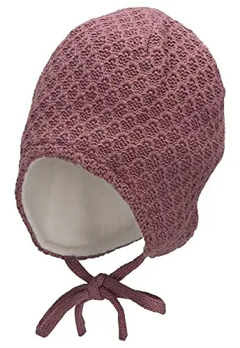 Produktbild: Sterntaler Baby Mädchen Strickmütze Baby GOTS Strickmütze Bindebändern Mütze - Baby Strickmütze - aus Baumwolle mit Bindeband - lila, 33