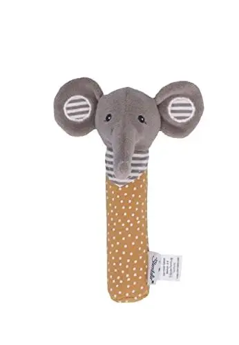 Produktbild: Sterntaler Baby Unisex Greif Quietsche Baby Greif-Quietsche Elefant Eddy - Stabquietsche, Activity-Spirale, Greifling - hellbraun, Rost
