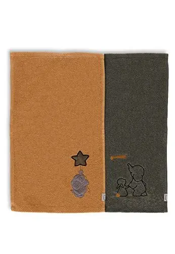 Produktbild: Sterntaler Baby Unisex Handtuch Kinder GOTS Doppelpack Kinderhandtücher Elefant 30x50cm - Motiv-Badehandtuch - hellbraun