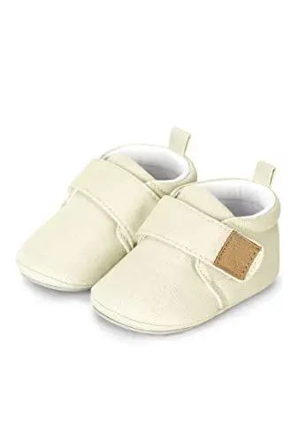 Produktbild: Sterntaler Baby Krabbelschuhe uni – Unisex Babyschuhe aus Canvas mit Jerseyfutter – Knöchelhohe Baby Schuhe mit rutschfester Sternensohle – Krabbelschuhe aus Baumwolle – Größe 20, Farbe beige