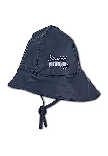 Produktbild: Sterntaler Regenhut uni - Kinder Südwester wasserdicht - Jungen Regenhut mit Jerseyfutter, Ohrenklappen und zum Binden - robuste Regenbekleidung mit reflektierendem Logo - marine, Größe 51