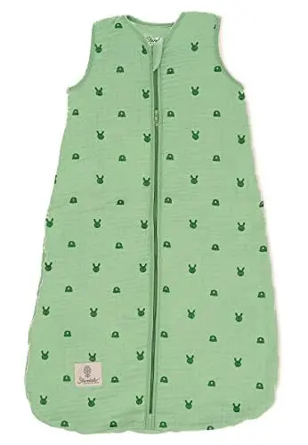 Produktbild: Sterntaler Baby Unisex Schlafsack Baby Musselin Schlafsack Stay True to Nature - Babyschlafsack, Pucksack Baby, waschbar - Bio - mittelgrün, 110cm