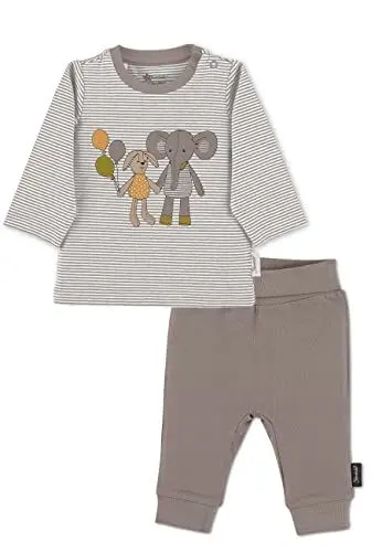 Produktbild: Sterntaler Baby Unisex Set Shirt und lange Hose Set Langarm-Shirt und Hose Elefant Eddy - Langarmshirt Kinder, Kindershirt - grau, 62