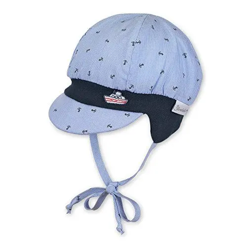 Produktbild: Sterntaler Ballonmütze für Jungen mit Bindebändern und Anker-Motiv, Alter: 5-6 Monate, Größe: 43, Blau