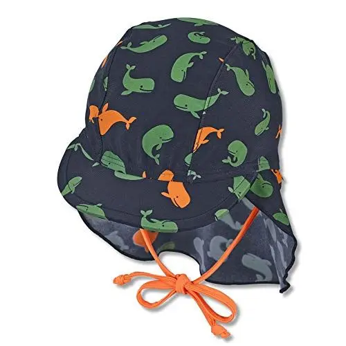 Produktbild: Sterntaler Baby - Jungen Schirmmütze Mit Nackenschutz Wale Sonnenhut, Marine, 43 EU