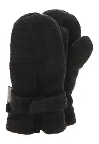 Produktbild: Sterntaler Unisex Kinder Fäustlinge mit Daumen aus Microfleece, Elastischer Einsatz und Klettverschluss Fäustlinge, Anthrazit Melange, 3