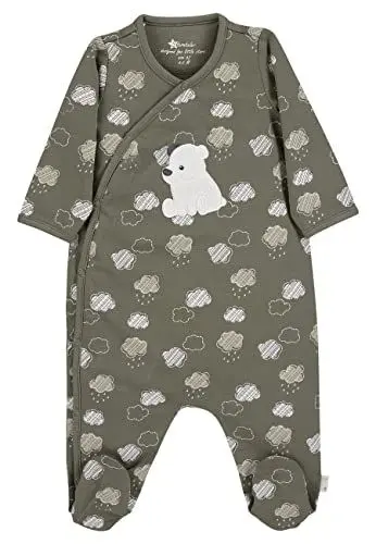 Produktbild: Sterntaler Baby - Jungen Strampler Langarmstrampler Eisbär Elia, Dunkelgrün, 50