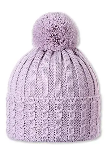 Produktbild: Sterntaler Baby - Mädchen Mütze Baby Bommelstrickmütze Rippe, flieder, 51