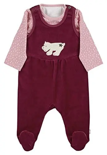 Produktbild: Sterntaler Baby - Mädchen Strampler-set Strampler Nicki Eisbär Elia, Dunkelrot, 62