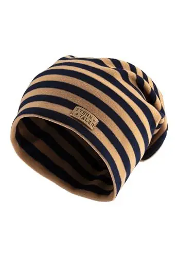 Produktbild: Sterntaler Beanie mit Ringel - Unisex Kinder Mütze aus weichem Microfleece - Übergangsmütze - Marine, 53