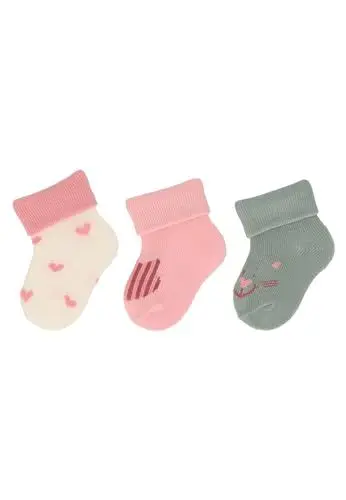Produktbild: Sterntaler Erstlingssocken 3er Pack Käfer Umschlag - Socken für Mädchen - Babysocken mit Umschlag und Motiven - ecru, 0