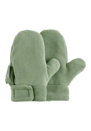 Produktbild: Sterntaler Fäustlinge mit Daumen aus Microfleece Unisex - Baby und Kinder Handschuhe mit Klettverschluss und wärmendem Futter - steingrün, 2