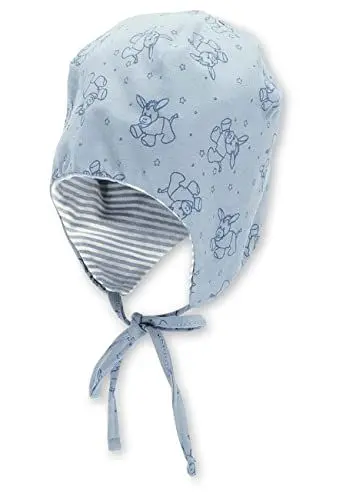 Produktbild: Sterntaler Baby Jungen Mütze Baby GOTS Esel Mütze - Mütze Baby, Kappe Kinder - aus bedrucktem Jersey mit Eseln und Bindeband - bleu, 41