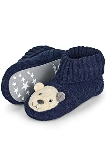 Produktbild: Sterntaler Jungen Hausschuhe Baby Hausschuh Filz Eisbär Elia, Marine, 28 EU