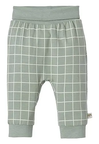 Produktbild: Sterntaler Jungen Hose Sommer Jersey Karo Hase Happy, Steingrün, 80 EU