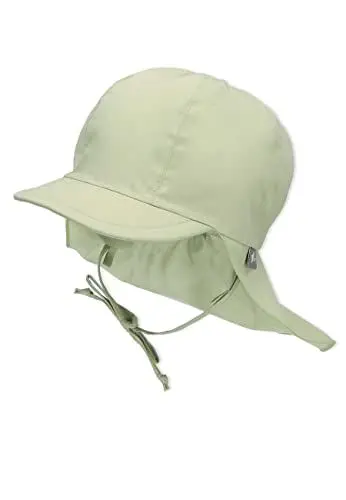 Produktbild: Sterntaler Jungen Schirmmütze zum Binden mit Nackenschutz Touch Sonnenhut, grün, 45