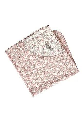 Produktbild: Sterntaler Kapuzen Badetuch 100 x 100 cm Esel Emmi Girl Herzen flora rose