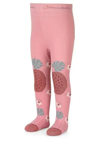 Produktbild: Sterntaler Krabbelstrumpfhose Gepard - ABS Strumpfhose für Mädchen - Kinder Strumpfhose mit Anti -Rutsch -Noppen an Knie, Spann und Sohle - Krabbelstrumpfhose für Krabbelabenteuer - mattrosa, 86