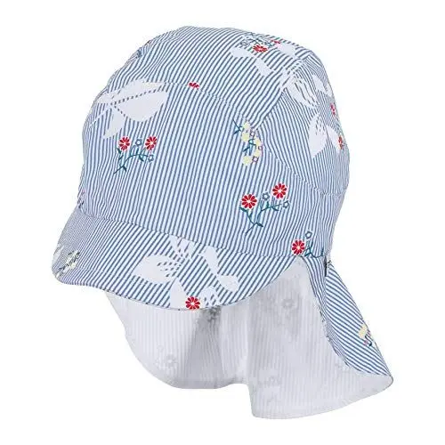 Produktbild: Sterntaler Mädchen Schirmmütze mit Nackenschutz Mütze, Blau (Himmel 325), XS