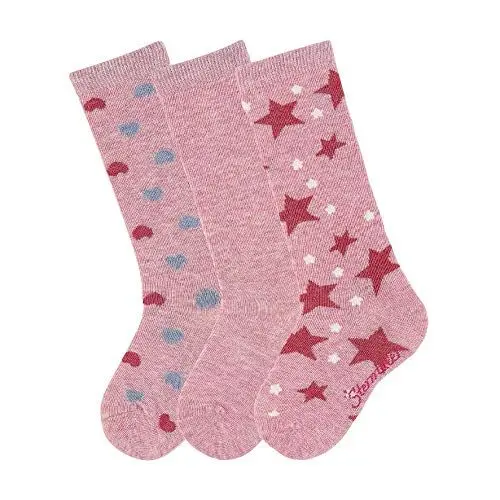 Produktbild: Sterntaler Mädchen Socken Kniestrümpfe 3er-pack Herzen, Rosa (Rosa Mel. 703), 23-26