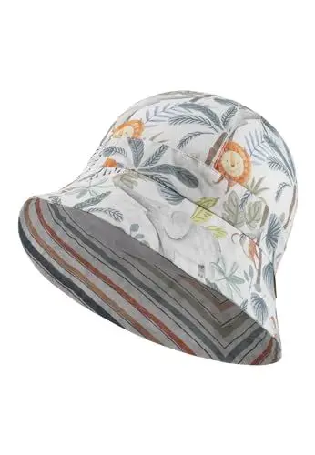 Produktbild: Sterntaler Safarihut Dschungel - Kopfbedeckung mit UV 50+ - Unisex Kinder Hut aus weicher Baumwolle - Kinder Sonnenhut gefüttert mit Bio -Batist für optimalen Sonnenschutz - weiß, 51