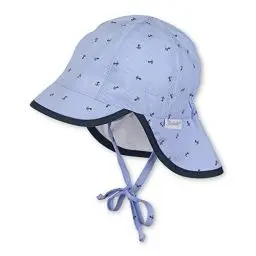 Produktbild: Sterntaler Schirmmütze für Jungen mit Bindebändern, Nackenschutz und Anker-Motiv ,Blau (Himmel 325),47