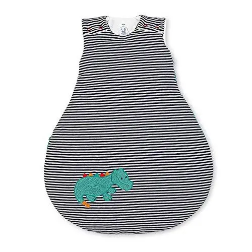 Produktbild: Sterntaler Schlafsack Kuschelzoo für Babys, Reißverschluss und Knöpfe, Größe: 62/68, Schwarz/Weiß