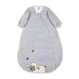 Produktbild: Sterntaler Schlafsack Schaf Stanley für Kleinkinder, Abnehmbare Ärmel, Wärmeregulierung, Reißverschluss, Größe: 90, Grau/Blau