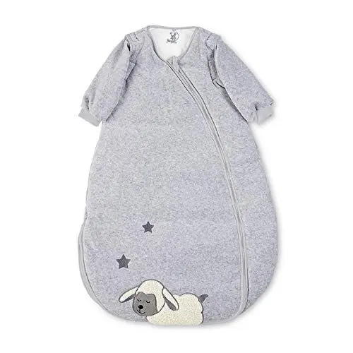 Produktbild: Sterntaler Schlafsack Schaf Stanley für Kleinkinder, Abnehmbare Ärmel, Wärmeregulierung, Reißverschluss, Größe: 90, Grau/Blau