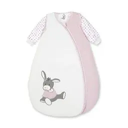 Produktbild: Sterntaler Schlafsack für Kleinkinder, Abnehmbare Ärmel, Wärmeregulierung, Reißverschluss, Größe: 90, Emmi Girl, Weiß/Rosa