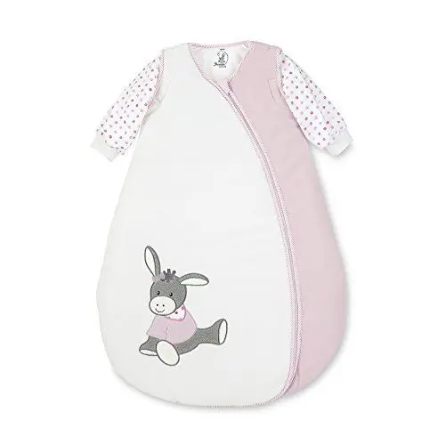 Produktbild: Sterntaler Schlafsack für Kleinkinder, Abnehmbare Ärmel, Wärmeregulierung, Reißverschluss, Größe: 90, Emmi Girl, Weiß/Rosa