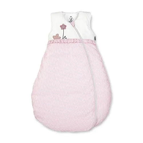 Produktbild: Sterntaler Schlafsack für Kleinkinder, Ganzjährig, Wärmeregulierung, 2-Wege-Reißverschluss, Größe: 80, Emmi Girl, Weiß/Rosa