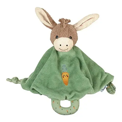 Produktbild: Sterntaler Schmusetuch M Esel Emmilius, Babyspielzeug ab Geburt, Flauschstoff und Polycotton, Hellgrün/Mehrfarbig