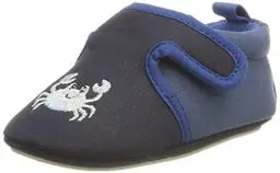 Produktbild: Sterntaler Unisex-Baby-Krabbelschuhe, Rutschfeste Sohle, Klettverschluss, Krabben-Motiv, Farbe: Marine, Größe: 23/24