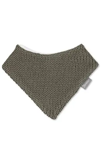 Produktbild: Sterntaler Unisex Baby Dreieckstuch aus Strick, Rückseite Microfleece, Dunkelgrün, 2