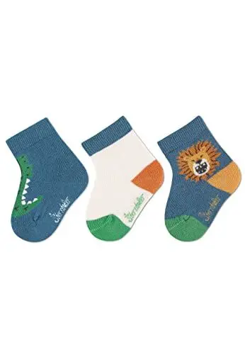 Produktbild: Sterntaler Unisex Kinder Baby-söckchen 3erpack Krokodil Socken, Mittelblau, 16 EU
