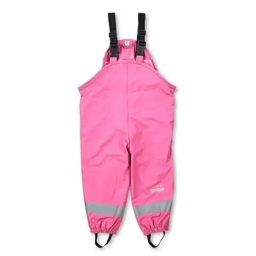 Produktbild: Sterntaler Unisex Kinder Regenträgerhose Gefüttert Rain Pants, Rosa, 104