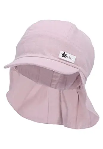 Produktbild: Sterntaler Unisex Kinder Schirmm.nacken Leinencharakter Kindermütze, Rosa, 39 EU