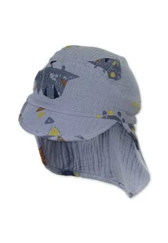 Produktbild: Sterntaler Unisex Kinder Schirmmütze Nacken Dinosaurier Kindermütze, Hellblau, 53 EU