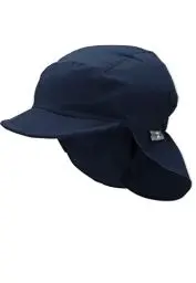 Produktbild: Sterntaler Schirmmütze Nacken Basic - Unisex Baby- und Kinder Mütze mit Nackenschutz - UV-Schutz 50+ Hut aus Popeline (Bio) - leichte Sommer Kopfbedeckung mit Gummiband - marine, Größe 49