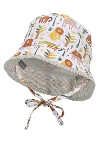 Produktbild: Sterntaler Unisex Kinder Wende-fischerhut Tiere Kinderhut, Weiß, 47 EU