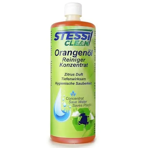 Produktbild: StessiClean Orangenreiniger Konzentrat | Bodenreiniger Flüssig | Allzweckreiniger für Familien mit Kindern & Haustieren | Reinigungskonzentrat | Reinigungsmittel | 0,5 Liter
