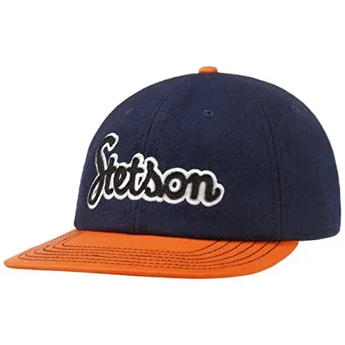 Produktbild: Stetson Soft Flat Brim Cap - Kappe mit flachem Schirm - Modernes Basecap Design - Mehrfarbig mit Wollmischung - Herren - Herbst/Winter dunkelblau One Size