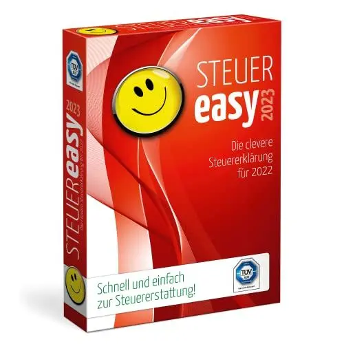 Produktbild: STEUEReasy 2023, clevere Schritt-für-Schritt Steuersoftware für die Steuererklärung 2022, für Steuer-Anfänger, PC Aktivierungscode per Mail für Windows 8, 10 und 11