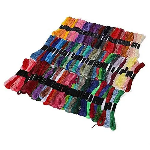 Produktbild: Stickgarn 8209 Stränge Werkzeuge Gekreuzt 100 Farben Zahnseide Baumwolle Polyester Baumwolle Näh- und Stickzubehör Stickgarn Handarbeitsgarn Kreuzstichgarn Stickgarn
