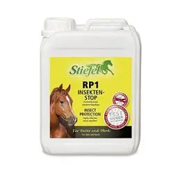 Produktbild: Stiefel RP1 Insekten-Stop Spray für Pferde, hochwirksamer Insektenschutz für Pferd & Reiter, beinahe geruchslos, Fliegenspray gegen Mücken, Bremsen, Zecken, mehrere Stunden Wirksamkeit, 2500ml