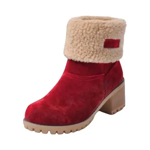 Produktbild: Stiefel Women Schuh Stiefel Damen Leicht Men's High Performance Warm Snow Boots Weather Comfortable and Stiefel MäDchen Stiefel Wasserdicht Stiefel (Red, 44)