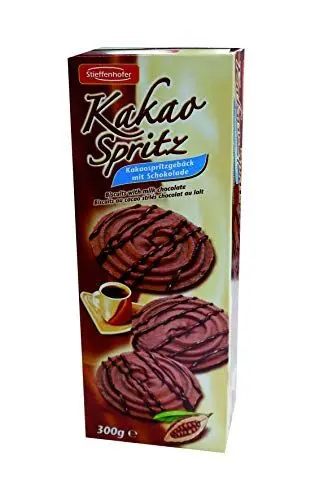 Produktbild: Stieffenhofer Kakao, Spritz Spritzgebäck Kakao mit Schokolade, 300 gramm
