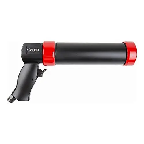 Produktbild: STIER Druckluft-Kartuschenpistole SKP-350, Arbeitsdruck: 2-4 bar, optimierte Flussautomatik, effiziente und stufenlose Mengenregulierung, Kartuschenpresse